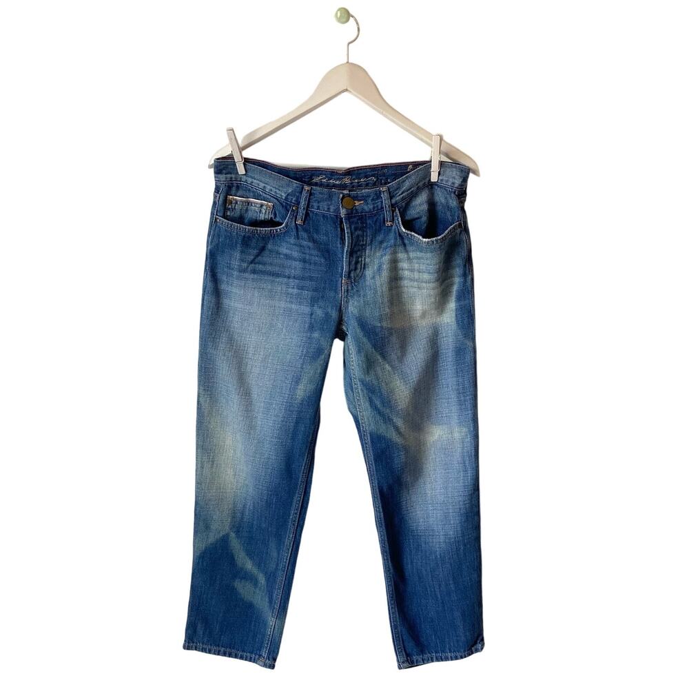 Eddie Bauer Button Fly Relaxed Boyfriend Jeans Size 8